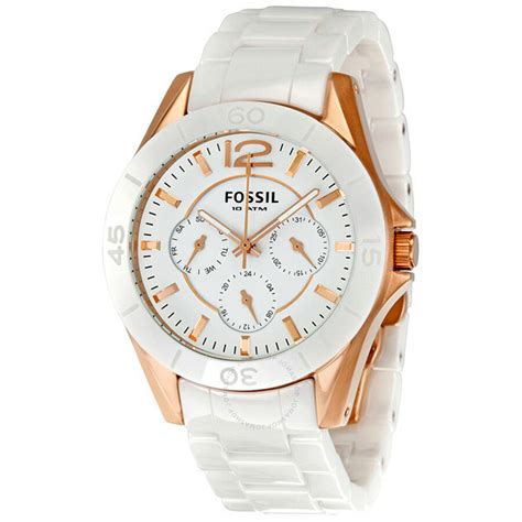 white fossil watch for women